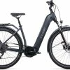 Cube Kathmandu Hybrid ONE 625 Lav Indstigning, Bl&aring; -E-bikes Trekking Butik cube kathmandu hybrid one 625 easy entry greynteak 1