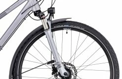 Cube Nature EXC Allroad Trapezformet, S&oslash;lv/sort -E-bikes Trekking Butik cube nature exc allroad trapeze polarsilvernblack 3 1