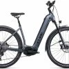 Cube Nuride Hybrid SL 750 Allroad Lav Indstigning, Gr&aring; -E-bikes Trekking Butik cube nuride hybrid sl 750 allroad easy entry flashgreynorange 1