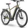 Raymon CrossRay E 5.0 Diamond, Oliven/sort -E-bikes Trekking Butik raymon crossray e 50 diamond armor black b red 1