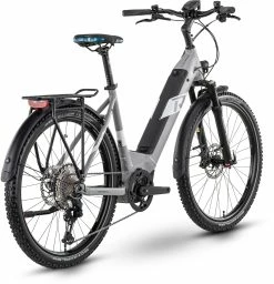 Raymon CrossRay E 8.0 Wave, Gr&aring;/hvid -E-bikes Trekking Butik raymon crossray e 80 wave grey white space blue 3