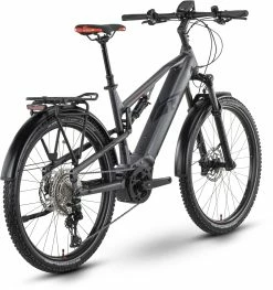 Raymon CrossRay FS E 6.0, Gr&aring;/sort -E-bikes Trekking Butik raymon crossray fs e 60 anthracite metallic black b red 3